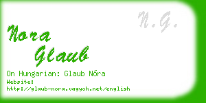 nora glaub business card