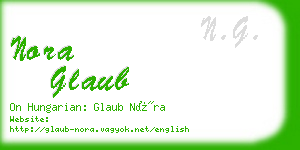 nora glaub business card